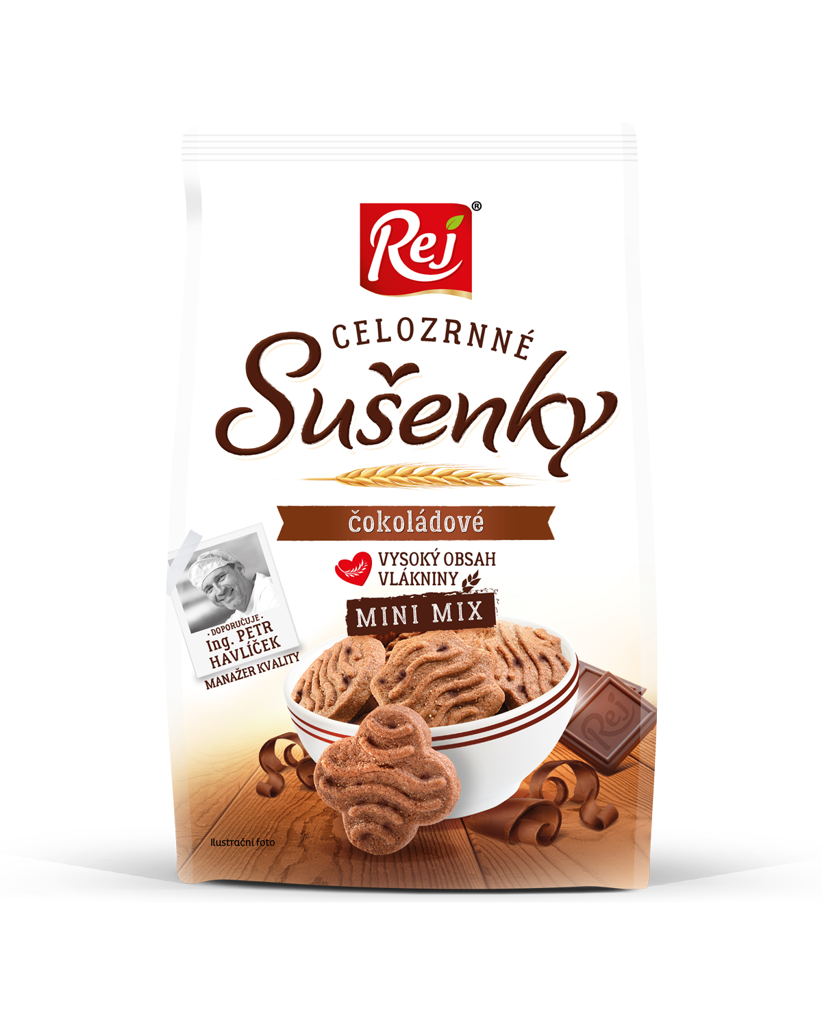 Sušenky celozrnný mix čokoládové190g