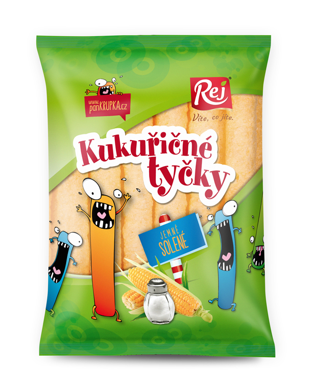 Křupky kukuřičné tyčky jemně solené 60 g