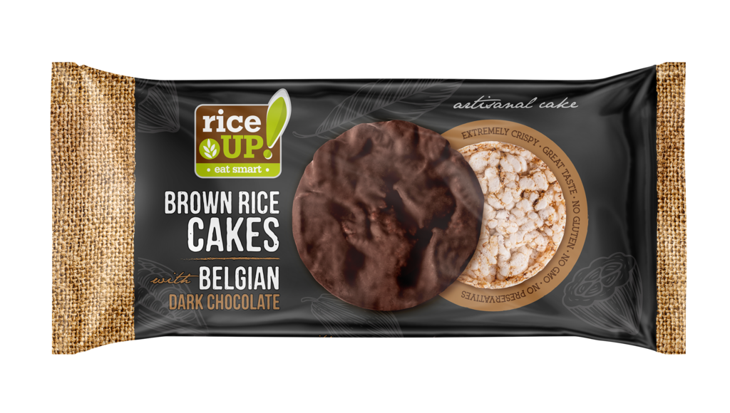 Rice UP! Brown Rice Cakes with Belgian Dark chocolate 90g
