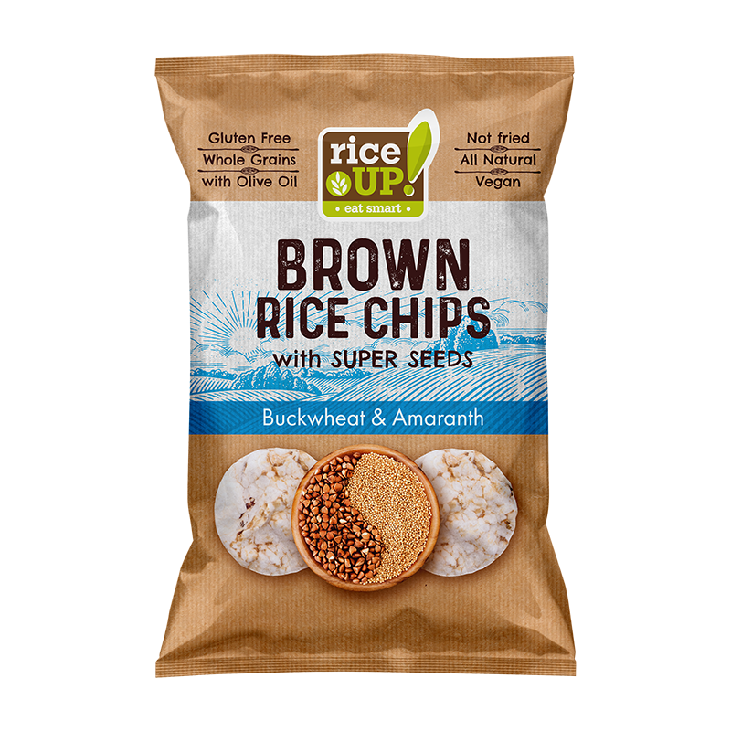 RICE UP! Brown Rice Chips Superseeds Buckwheat & Amaranth 60g 