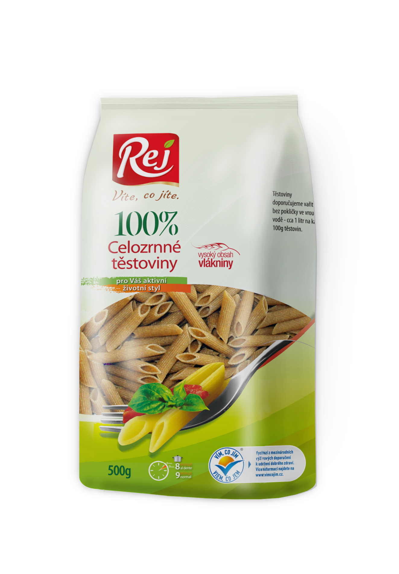 Těstoviny celozrnné  PENNE 500g